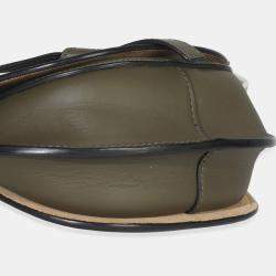 مملوكة مسبقًا Loewe Khaki Calfskin Mini Gate Dual Bag