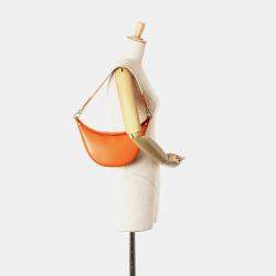 Pre Owned حقيبة هوبو لويفي لونا جلد برتقالي صغير