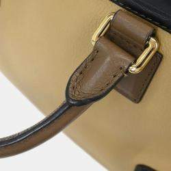 مملوكة مسبقًا Loewe Amazona 28 Beige Black Brown Calfskin Leather Top Handle Bag