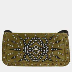 Pre Owned Loewe Brown Suede Shoulder Bag