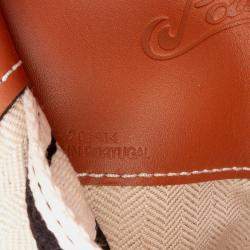 Pre Owned حقيبة لويفي بولاس إيبيزا المخططة من القماش الكبيرة باللون الأحمر