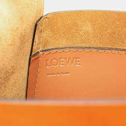 Pre Owned حقيبة لويفي دلو جلد عجل بني بمقبض بامبو