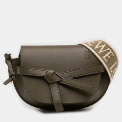 Pre Owned Loewe Brown Mini Soft Calfskin Gate Dual Bag