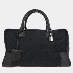 Pre Owned Loewe Black Amazona 36 Handbag