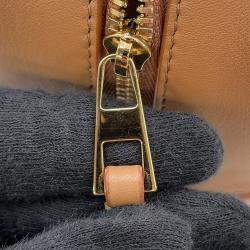 مملوكة مسبقًا Loewe Amazona Anagram Warm Desert/Red Calf Leather Canvas Size 23