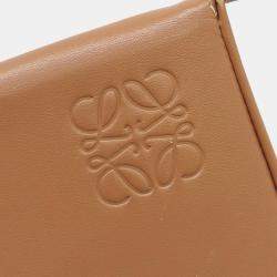 Pre Owned Loewe Brown Leather Hill Pouch Mini Crossbody Bag