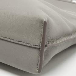 مملوكة مسبقًا Loewe Flamenco Grey Leather Shoulder Bag