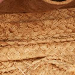 Pre Owned حقيبة كتف لويفي غيت ميني جلد زرقاء/بيج ورافيا منسوجة