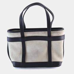 مملوكة مسبقًا Loewe Mini Beige, Black Suede Anagram Tote
