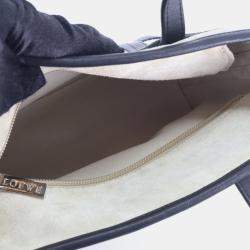 مملوكة مسبقًا Loewe Mini Beige, Black Suede Anagram Tote