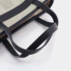 مملوكة مسبقًا Loewe Mini Beige, Black Suede Anagram Tote