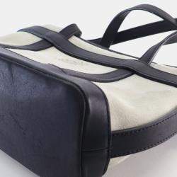 مملوكة مسبقًا Loewe Mini Beige, Black Suede Anagram Tote