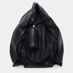 Pre Owned حقيبة كتف لووي فلامنكو مع شرابة جلد أسود 2014