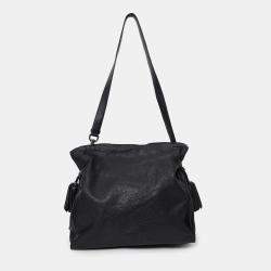 Pre Owned حقيبة كتف لووي فلامنكو مع شرابة جلد أسود 2014