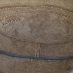 Pre Owned Loewe Grey Leather Mini Gate Bag