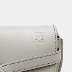 Pre Owned Loewe Grey Leather Mini Gate Bag