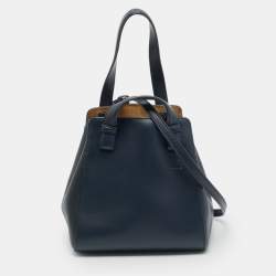 Pre Owned Loewe Hammok Navy Blue Leather Shoulder Bag