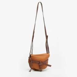 Pre Owned Loewe Gate Brown Leather Shoulder Bag