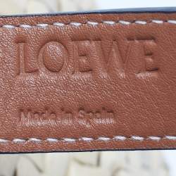 Pre Owned حقيبة يد لويس بسكيت صغيرة كريمية/بنية من الرافيا والجلد