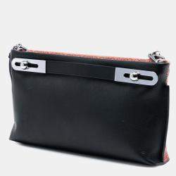 Pre Owned Loewe Orange Small Repeat Anagram Leather Missy Satchel