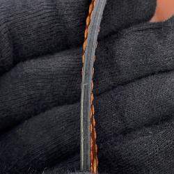 Pre Owned حقيبة كتف مزدوجة لويفي هارت موتيف غيت بنية/بيضاء جلدية حجم صغير جداً