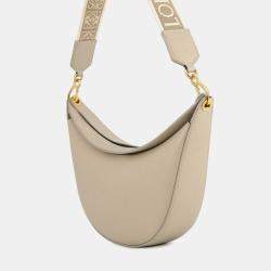 Pre Owned Loewe Luna One Belt Bag Light Oats Calf Leather Size Small