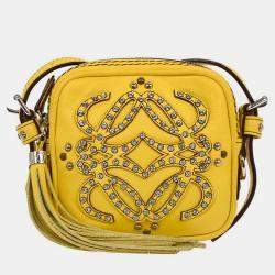 Pre Owned Loewe Yellow Crossbody Bag