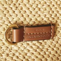 Pre Owned حقيبة يد لويفي راكيا جلد وشعرية بيج/بنية