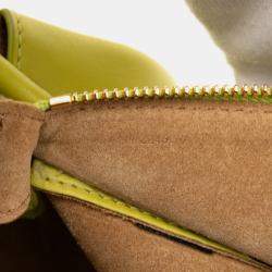 Pre Owned حقيبة لويفي  باسيو جلد أخضر صغيرة