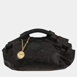 مملوكة مسبقًا Loewe Black Lambskin Nappa Aire Handbag