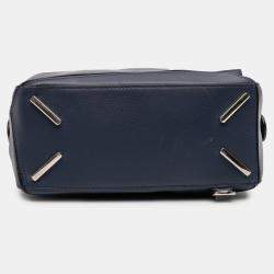 Pre Owned Loewe Blue Small Calfskin Puzzle Satchel