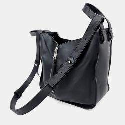 Pre Owned Loewe Black Leather Hammock Bag Small