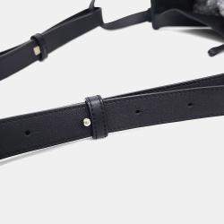 Pre Owned Loewe Black Leather Hammock Bag Small