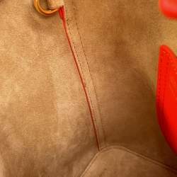 مملوكة مسبقًا Loewe Pebble Bucket 2-Way Shoulder Bag Orange Leather Size Mini