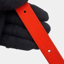 مملوكة مسبقًا Loewe Pebble Bucket 2-Way Shoulder Bag Orange Leather Size Mini