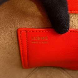 مملوكة مسبقًا Loewe Pebble Bucket 2-Way Shoulder Bag Orange Leather Size Mini