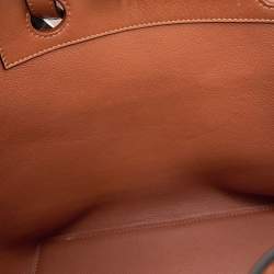 Pre Owned Loewe Logo 2-way Navy Wool Leather Tote Bag