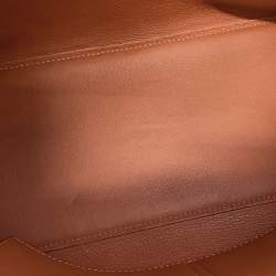 Pre Owned Loewe Logo 2-way Navy Wool Leather Tote Bag