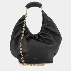 Pre Owned Loewe Squeeze Bag Chain Shoulder Bag Black Melonapalam Size Medium