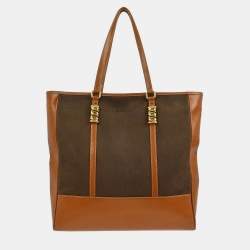 Pre Owned Loewe Belasquez L25 Brown Leather Tote Bag