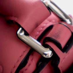 Pre Owned حقيبة ساتشيل لويفي بازل حافة جلد وردي صغيرة