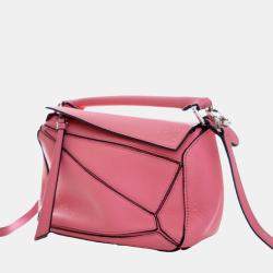 Pre Owned حقيبة ساتشيل لويفي بازل حافة جلد وردي صغيرة