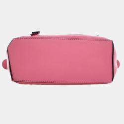 Pre Owned حقيبة ساتشيل لويفي بازل حافة جلد وردي صغيرة