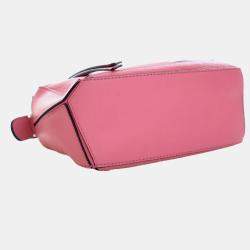 Pre Owned حقيبة ساتشيل لويفي بازل حافة جلد وردي صغيرة