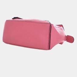 Pre Owned حقيبة ساتشيل لويفي بازل حافة جلد وردي صغيرة