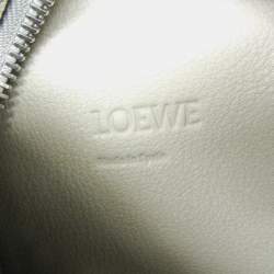 Pre Owned Loewe Anton Sling Bag Leather Shoulder Bag Grayish