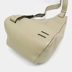Pre Owned Loewe Anton Sling Bag Leather Shoulder Bag Grayish