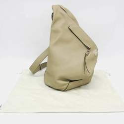 Pre Owned Loewe Anton Sling Bag Leather Shoulder Bag Grayish