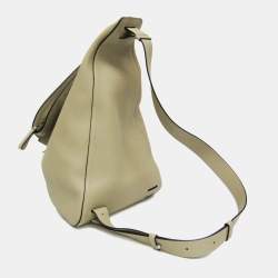 Pre Owned Loewe Anton Sling Bag Leather Shoulder Bag Grayish