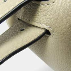 Pre Owned Loewe Anton Sling Bag Leather Shoulder Bag Grayish